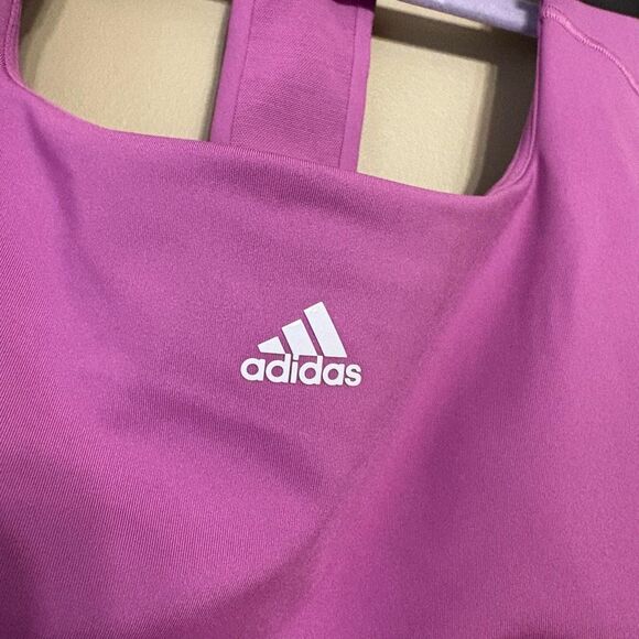 Adidas Women’s Powerimpact Training Medium Support Sports Bra Lilac XLDD - Picture 2 of 14